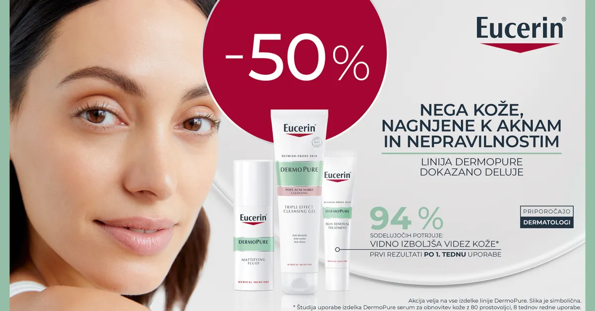 Nega kože, nagnjene k aknam in nepravilnostim -50%