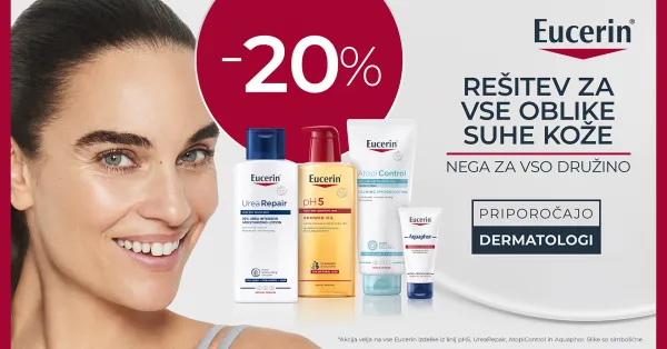 Eucerin izdelki za suho kožo med 10. in 24. novembrom -20%