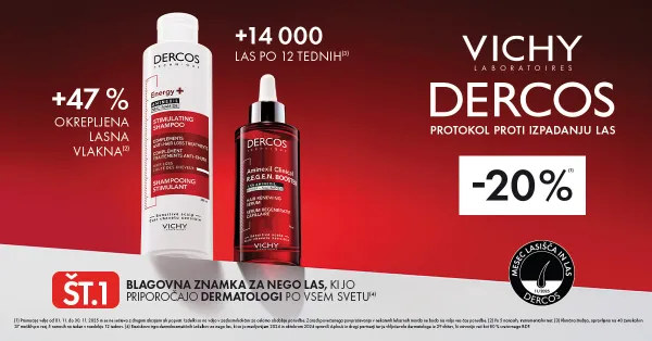Vichy Dercos proti izpadanju las v novembru -20%