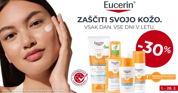 Eucerin sončna linija v februarju -30%