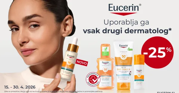 Eucerin sončna linija od 15.4. do 30.4. -25%
