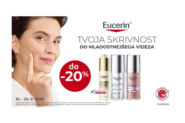 Eucerin izdelki za nego in čiščenje obraza do -20%